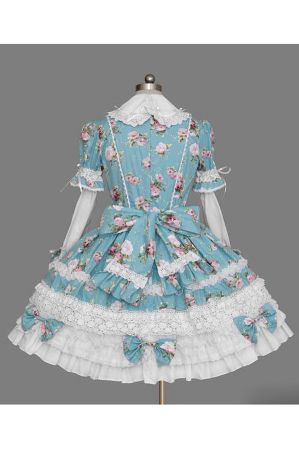 Adult Costume Floral Gothic Lolita Dress - Click Image to Close